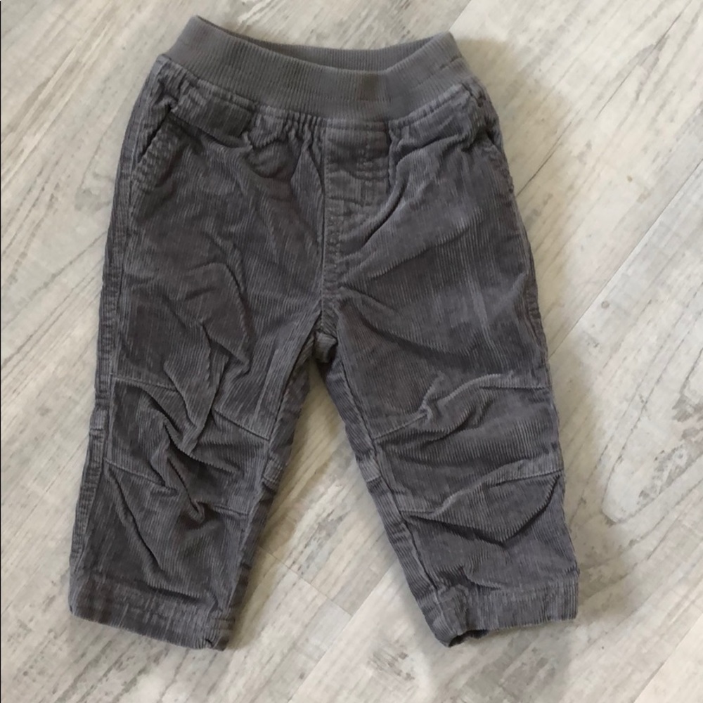 Tea Collection grey corduroy pants, 3-6 months